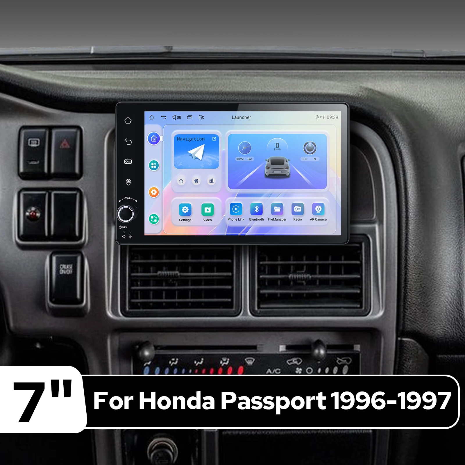 Rádio de Carro Android JOYING de 7 Polegadas para Honda Passport 1996-1997, 4GB 64GB, CarPlay Sem Fio, Android Auto, Unidade Principal GPS Plug&Play