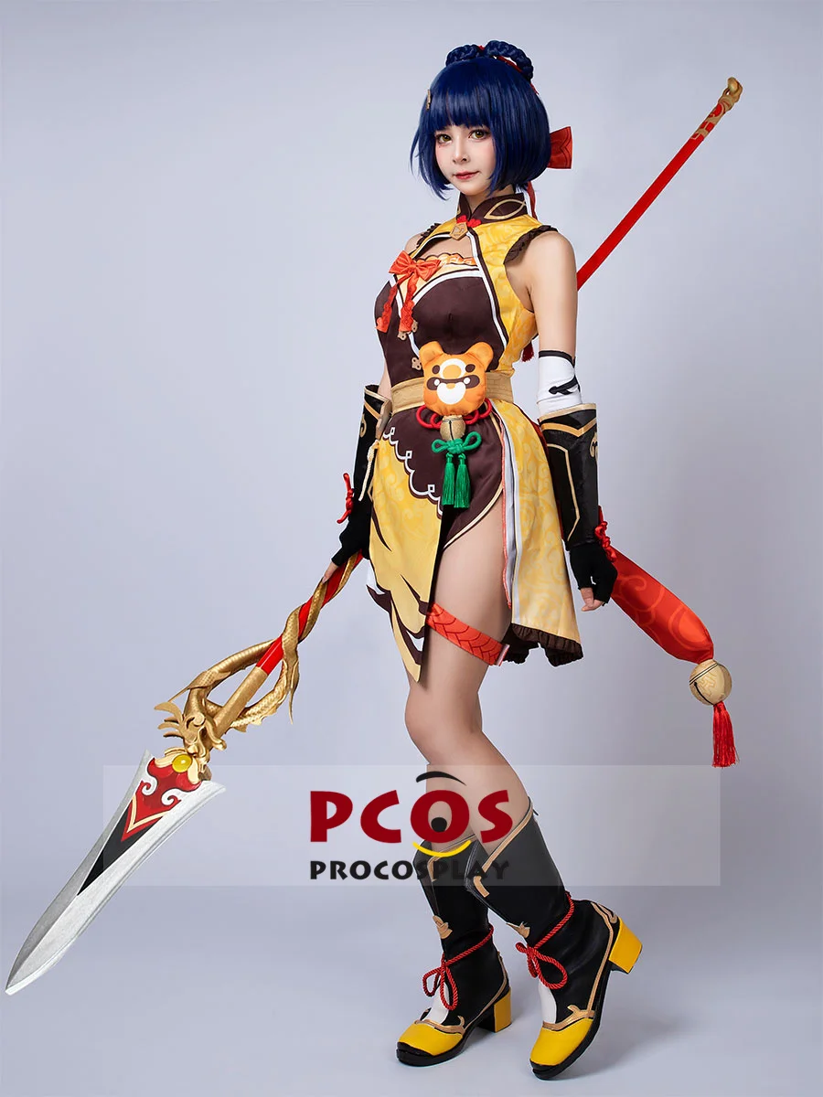 Genshin Impact Xiangling Cosplay Costume Women Game Cos Uniform Oufits C00158-A