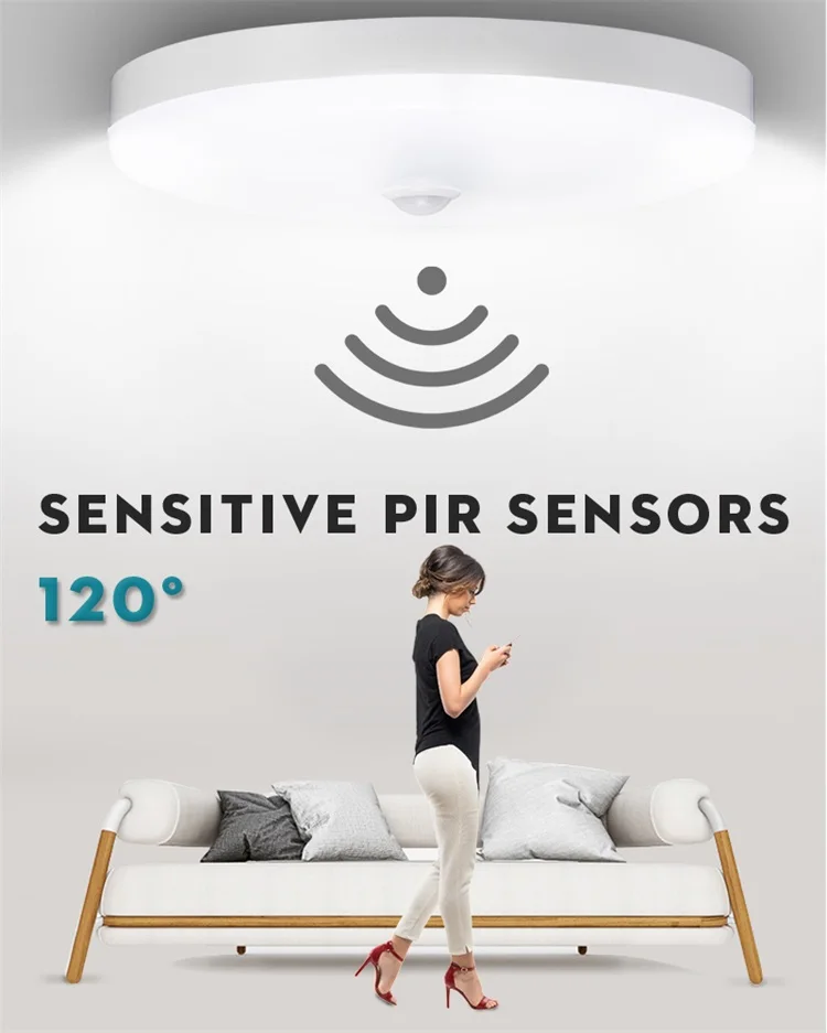 Led-deckenleuchte Mit Bewegungssensor 110-220 V Menschliches Infrarot Smart Zimmer Lampe 20 W 40 W Decke lampen Für Eingang Balkon Korridor – Detail 3