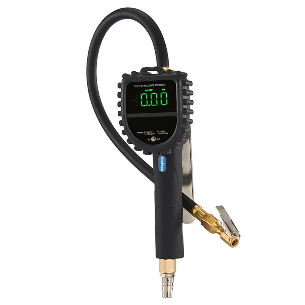 Type-C Rechargeable Digital Tire Inflation Gun - Automobile Tyre Pressure Monitor Fast Inflator Car Deflation Gauge
