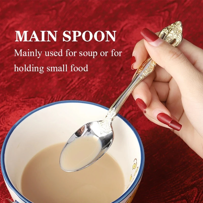 304 Stainless Steel Cutlery Household Kitchenware Steak knife, fork and spoon Afternoon Tea Coffee Spoon High-grade