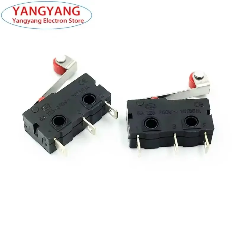 5Pcs New Micro Roller Switch Lever Arm Normally Open Close Limit Switch KW12-3 KW11-N KW12 KW11 5A