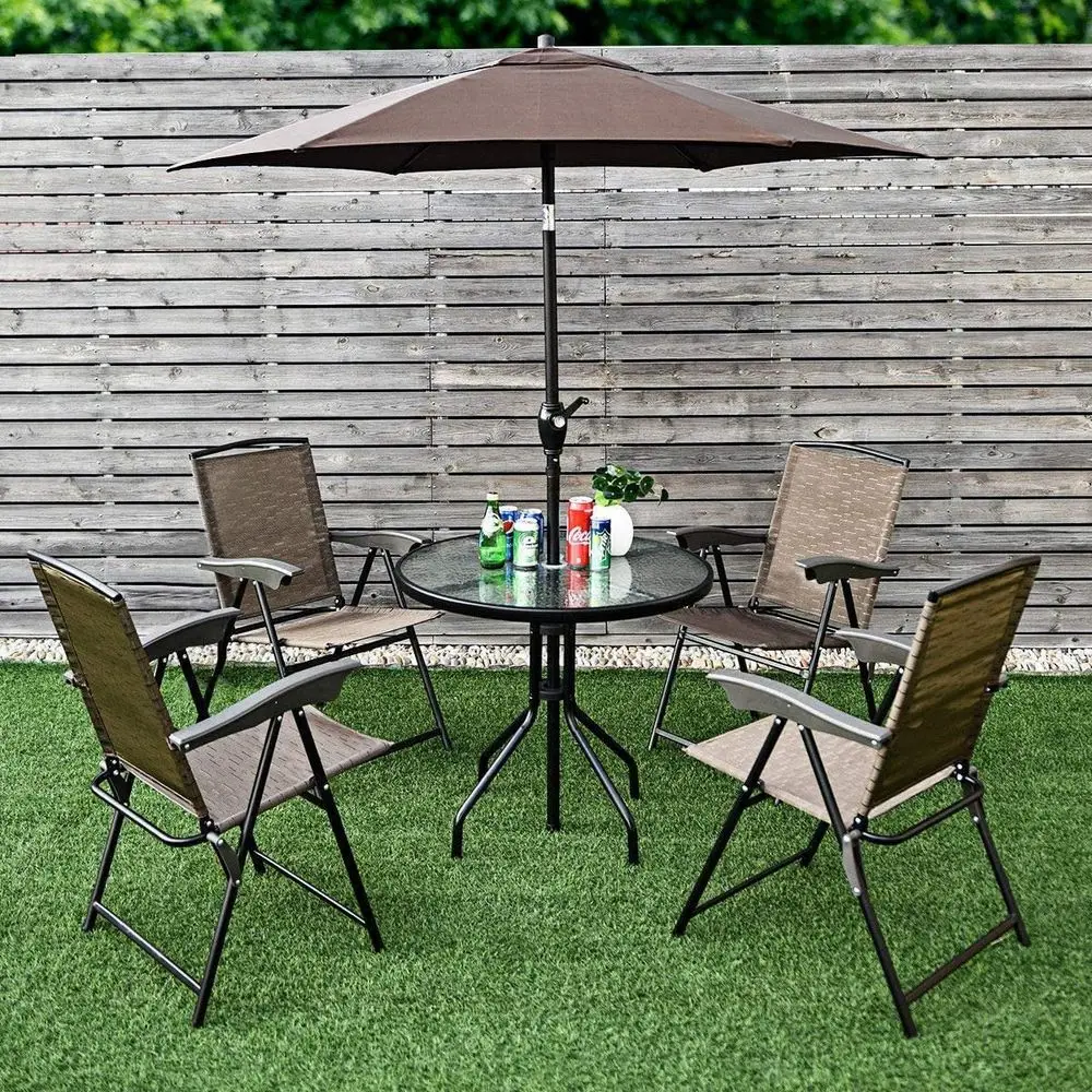 Adjustable Height Sling Backrest Patio Chairs with Armrests, Weather-Resistant for Outdoor Indoor Use, Portable Garden Pool Beac