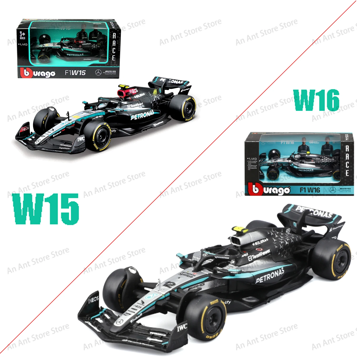 2025w16-12-63-bburago-1-43-mercedes-amg-2024-w15-f1-formula-Автомобили-Коллекционная-модель-Гоночные-игрушки-Модель-автомобиля-w15-no44-63