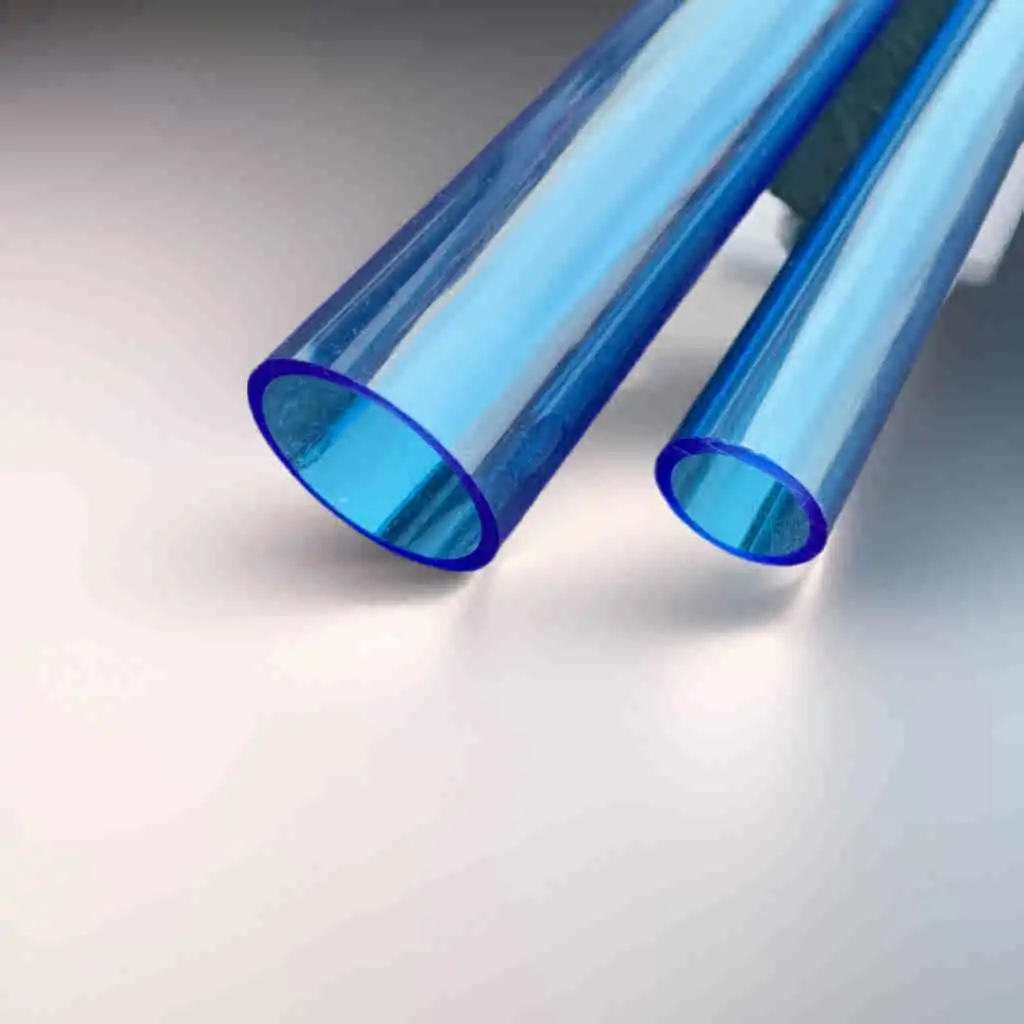 Colored clear Plastic Pipe Rigid Polycarbonate Round Tube 2mm Thick Acrylic Tubing Impact for Lighting, Models, Water Plumbing