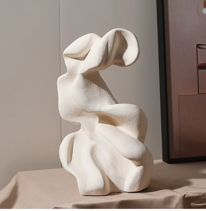 

Высокое качество современная гостиная абстрактная скульптура HFBH минималистичный белый керамический домашний декор