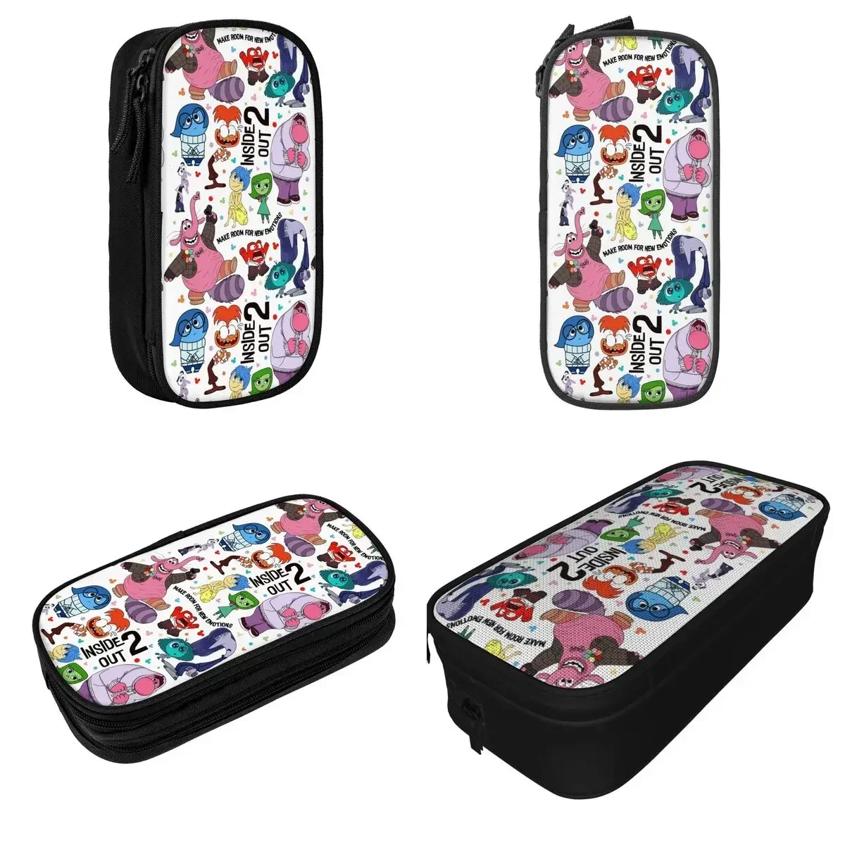 

Anime Inside Out 2 Movie 2024 Pencil Case Lovely Pen Holder Bag Student Large Storage School Supplies Gifts Pencilcases