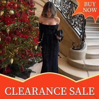 ผู้หญิงElegant Lace Up Flaredแขนยาวชุดแฟชั่นHollow Out Offไหล่Bodycon Vestidos 2024 Lady New Beach Partywear