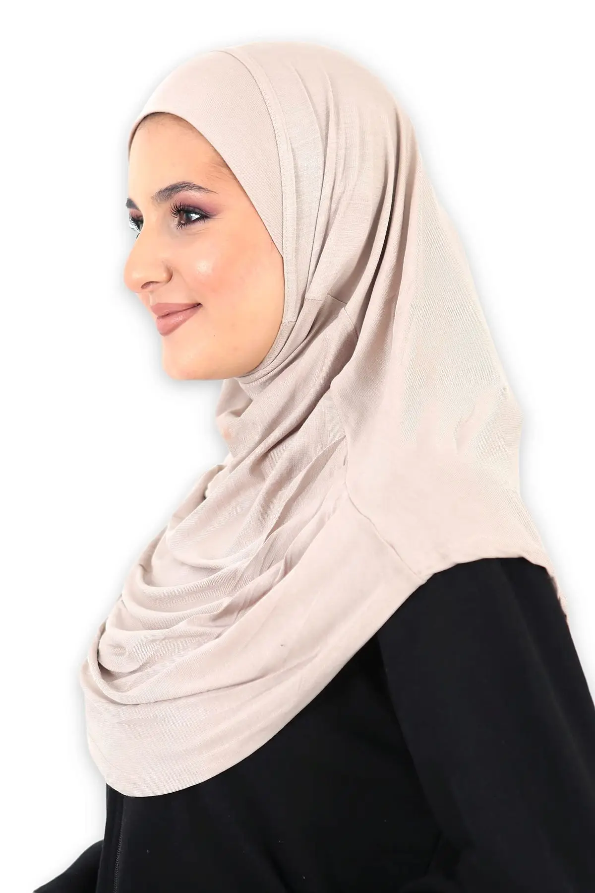 Falten Modal Jersey Hijab Instant Hijab Muslimischen Innenschal Für Frau Unter Kappe Hut Dame Solide Weiche Kopftuch Kristall Hanf Motorhaube