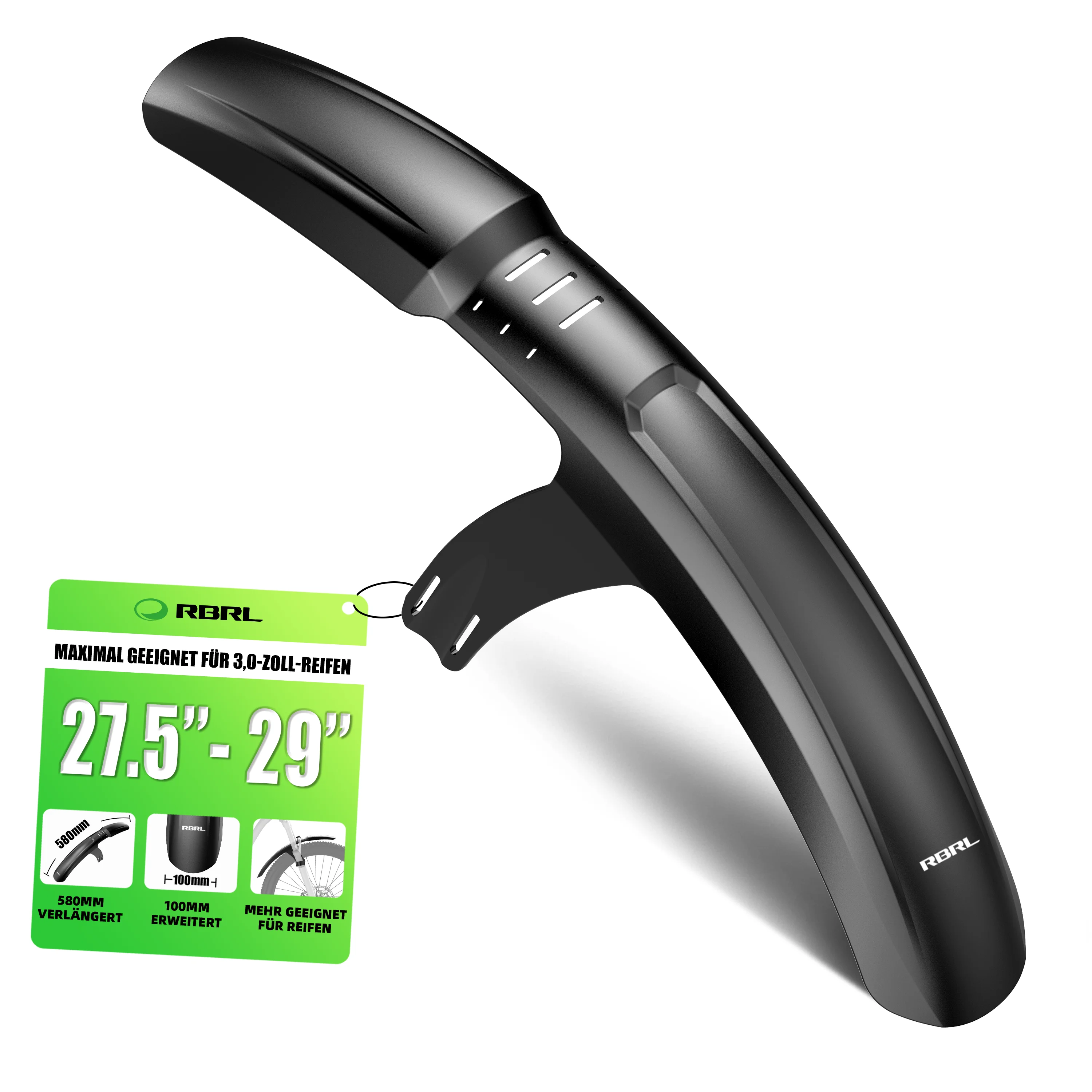 

RBRL Front Bicycle Fender Widen MTB Mudguard Anti-slip Velcro High Quality PP Anti-deform Fender for 26-29" Bicycle Protection
