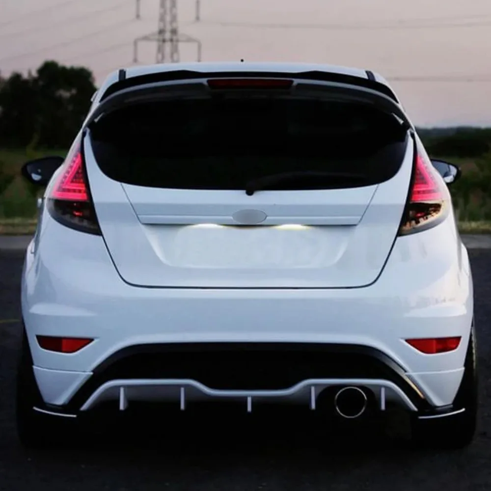 Rear Roof Trunk Spoiler Rear Wing Lip Trim Sticker Styling Body Kit For Ford Fiesta ST-Line MK6 MK6.5 2008-2017 view 6