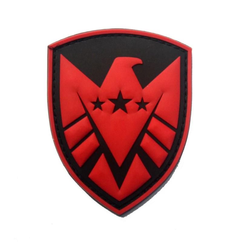 PVC Templar Shield Armband Hook and Ring Magic Patch for Clothes Embroidered Patches for vest hat Embroidery Sewing Military DIY