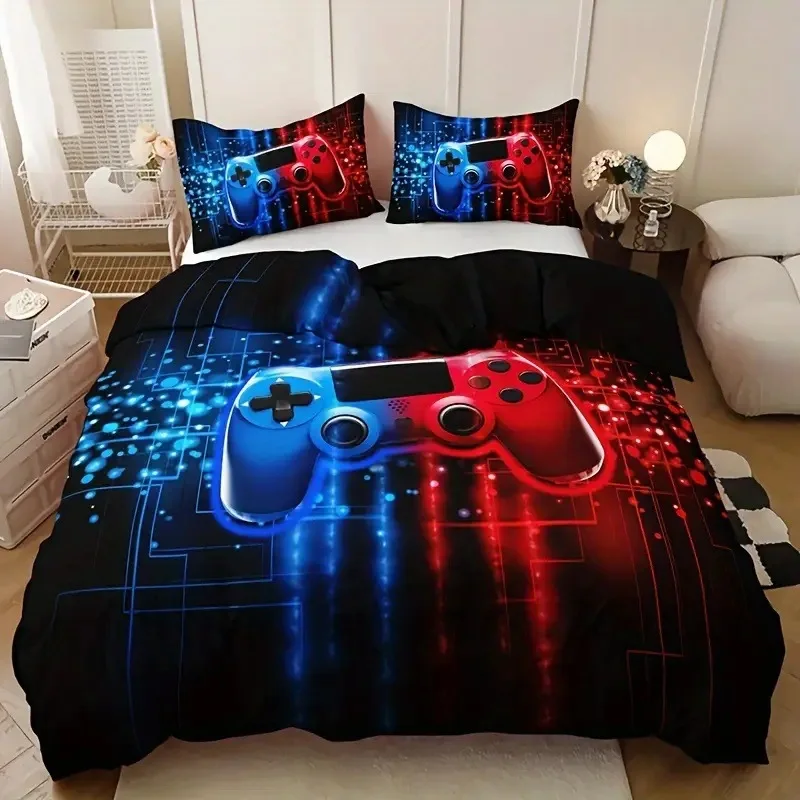 Cartoon Technology Game Controller Duvet Cover Set 3D High-definition Digital Printing Down Pillowcase Bedding Quilt Cover
