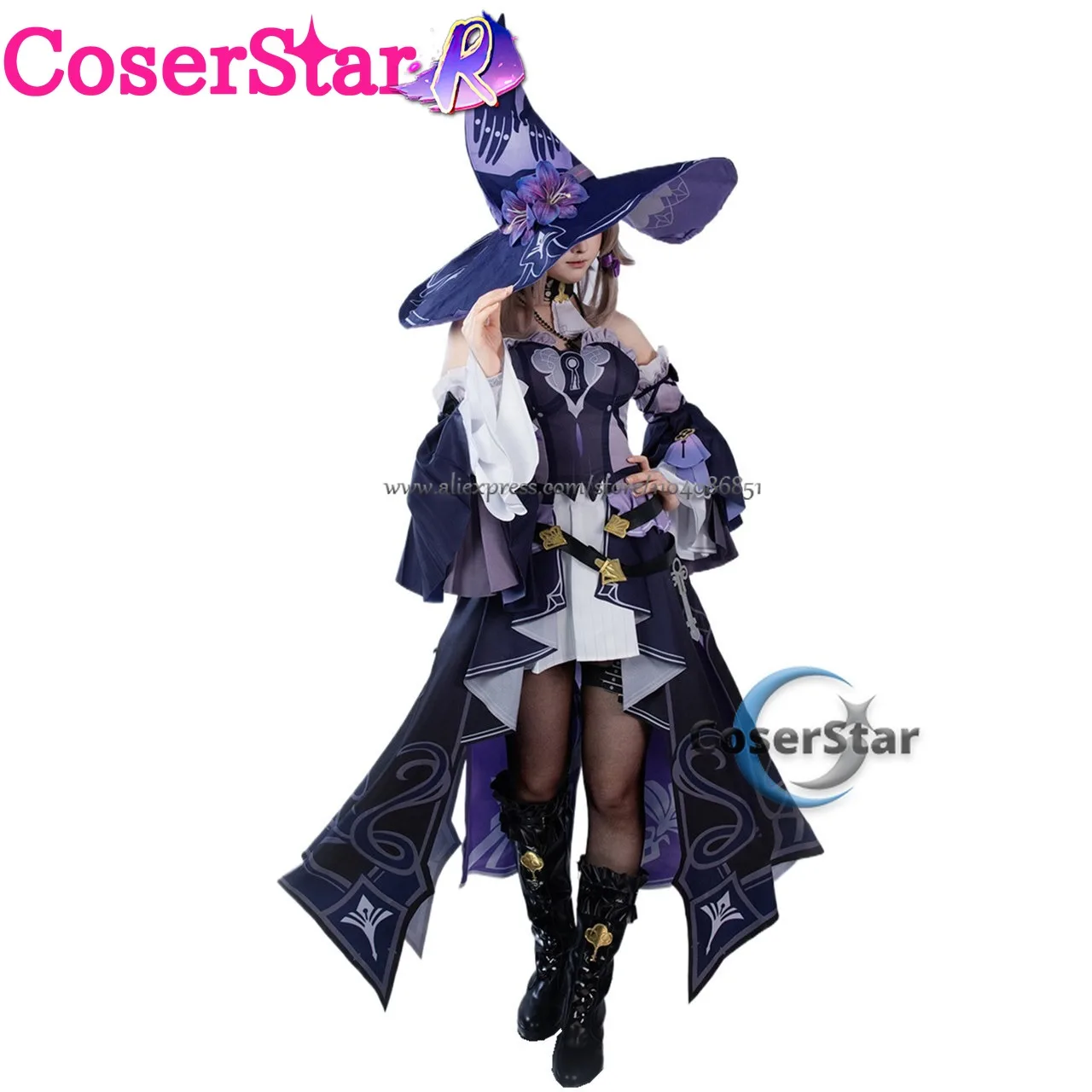 CoserStar-R juego Honkai Star Rail The Herta Cosplay disfraz vestido mujer Anime animación cómica traje de fiesta de Halloween peluca zapatos