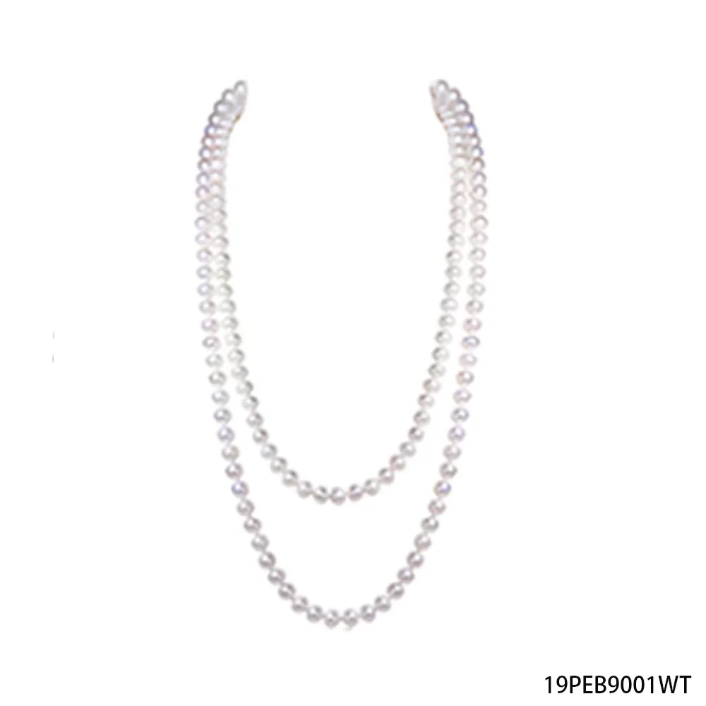 PESENAR Collar de perlas de doble hebra estilo años 20 para disfraz de flapper y accesorio vintage de Gatsby