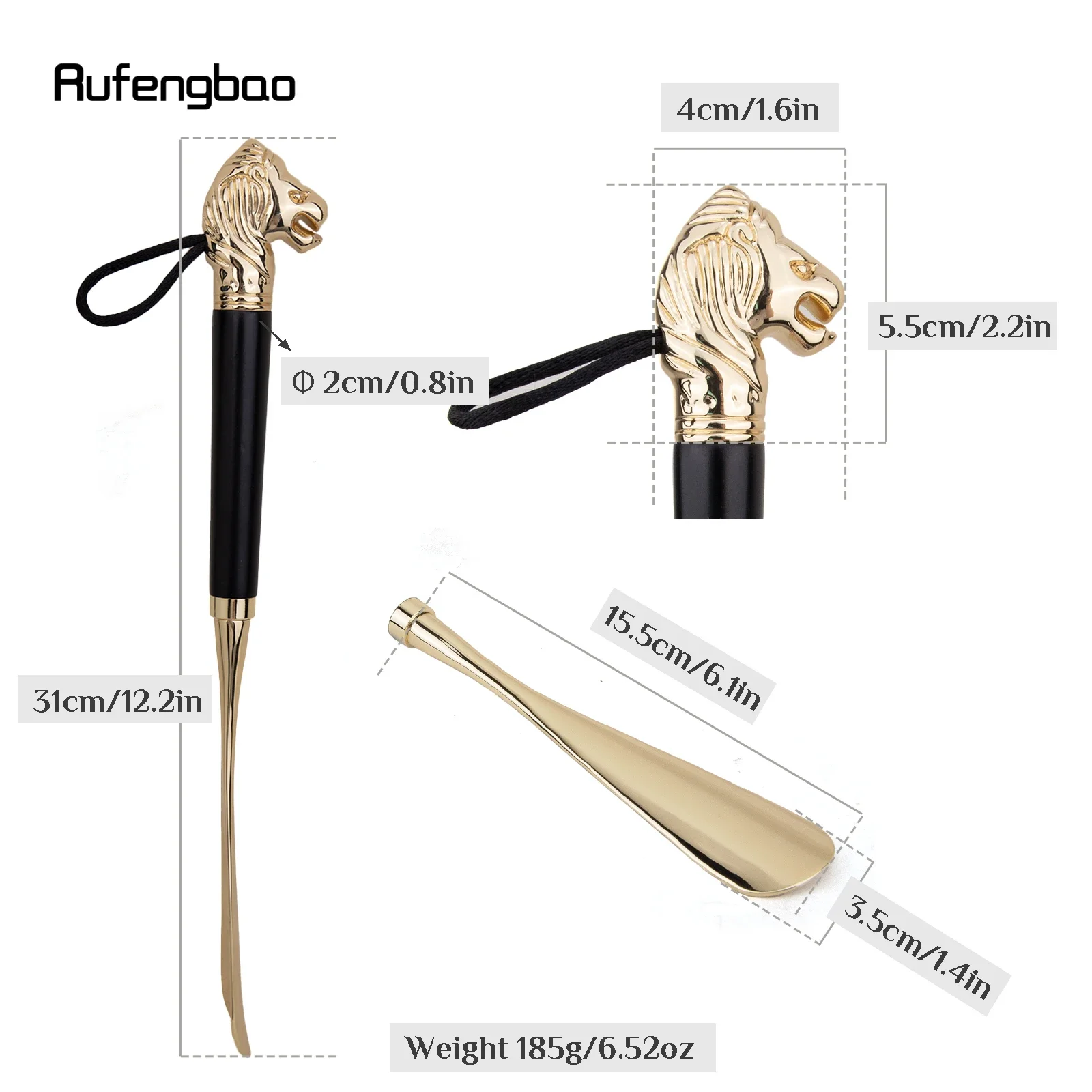 Kleurrijke Leeuwenkop Dier Schoenlepel Toverstaf Hand Stokje Mode Cane Cosplay Crosier Back Scratcher Crosier Knopstok 31Cm