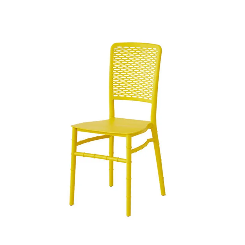 Plastic Back Chair Outdoor Lawn Wedding Restaurant Bamboo Chair Banquet Reception Wedding Hotel