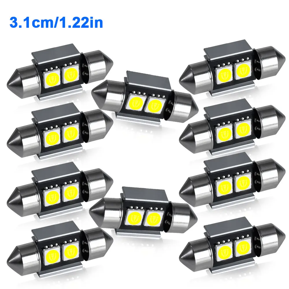 2/4/6/10PCS Girlande LED 31/36/39/41MM Lesebeleuchtung Lampen Weiß 12V für Auto Innen Lesen und Lösungen Platten Lichter