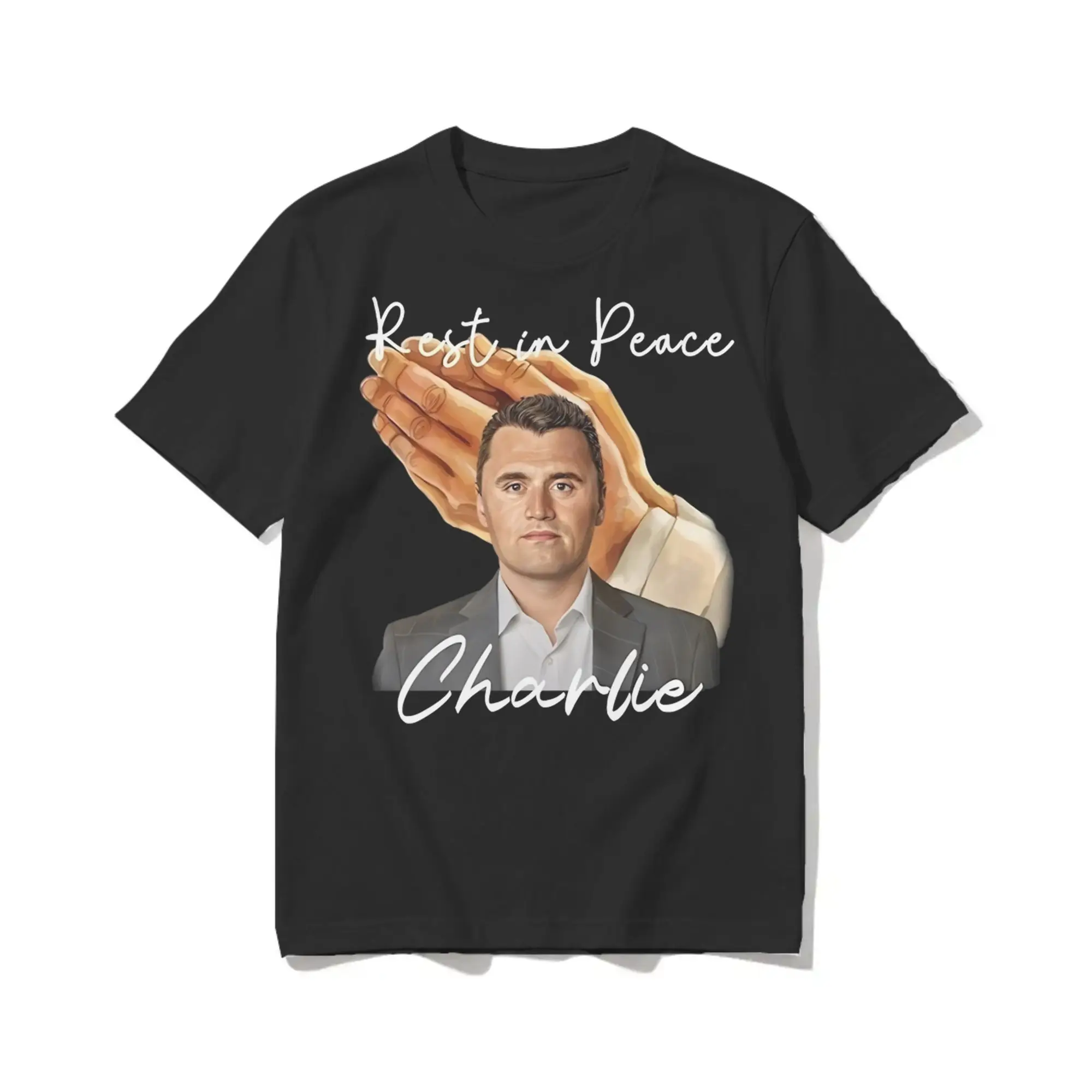 Charlie Kirk Rest In Peace T-Shirt for Men Women  Novelty 100% Cotton Tee Shirt Crewneck Short Sleeve T Shirt Original Clothes