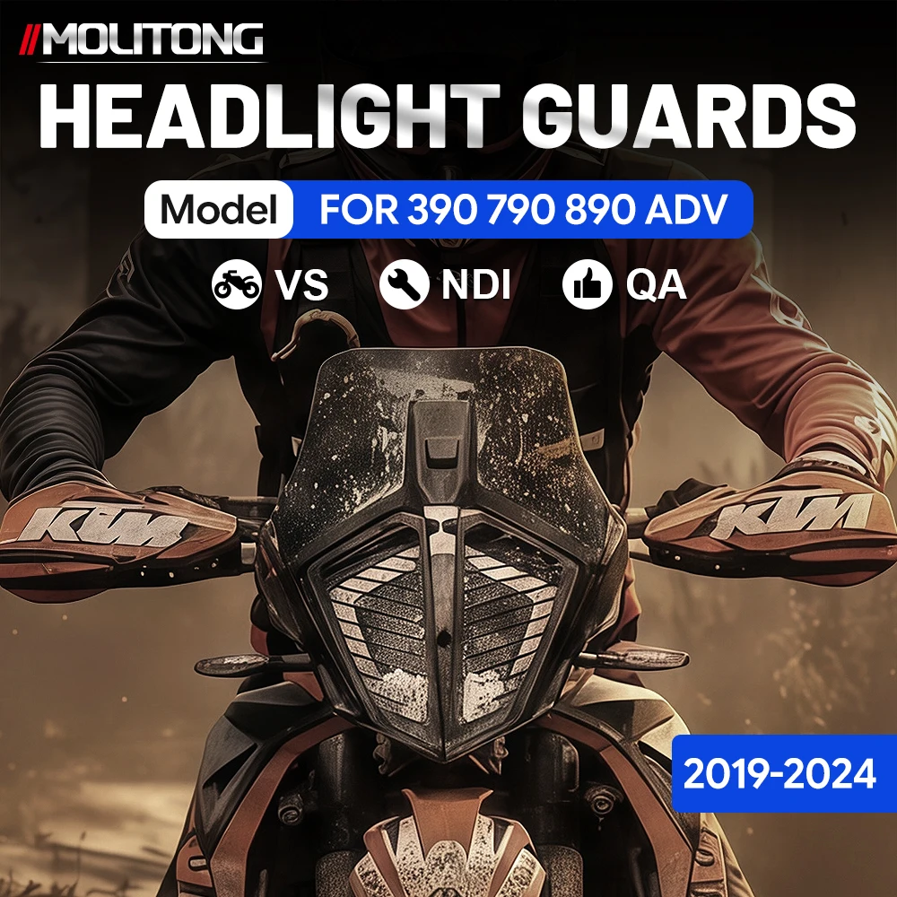 Motorcycle Front Headlight Headlamp Grille Guard Cover Protector For 390 790 890 ADV 2019 2020 2021 2022 2023 2024