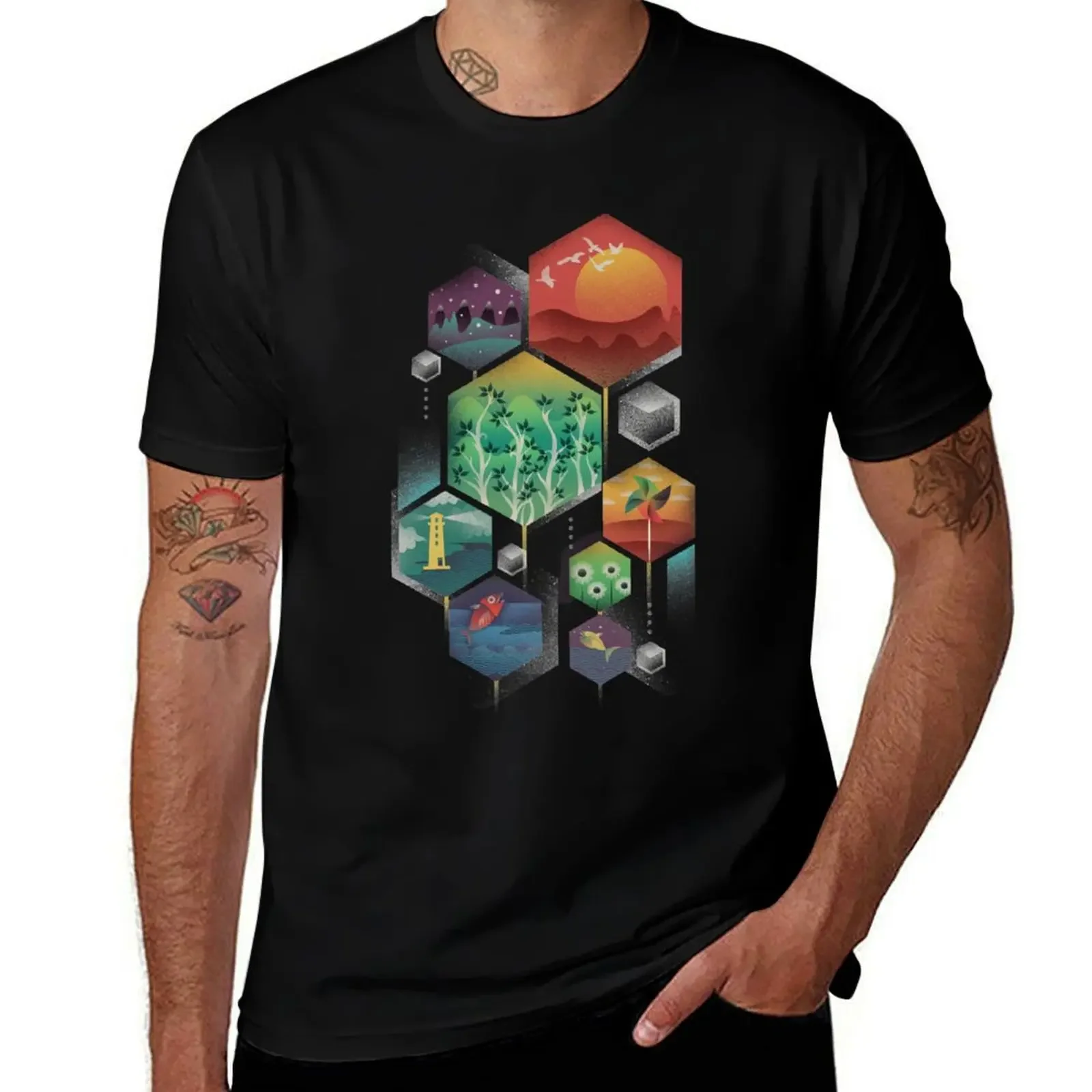 

Geometrical Wonders T-Shirt tops hippie clothes Men's t-shirt