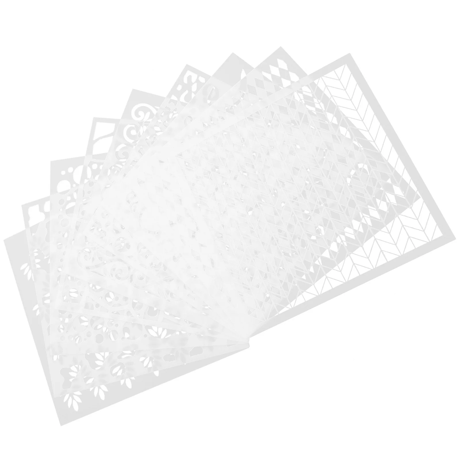 9pcs Geometric Stencils Reusable Pet Drawing Templates For Art Crafts Diy Projects Painting Pattern Drawing Stencil Tools