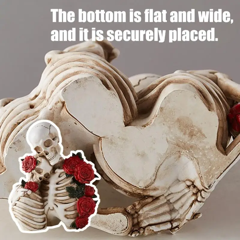 الإبداعية زوجين الجمجمة التماثيل لجميع القديسين ديكور المنزل روح الدعابة الهيكل العظمي تمثال يدويا الراتنج المنحوتات P9YB