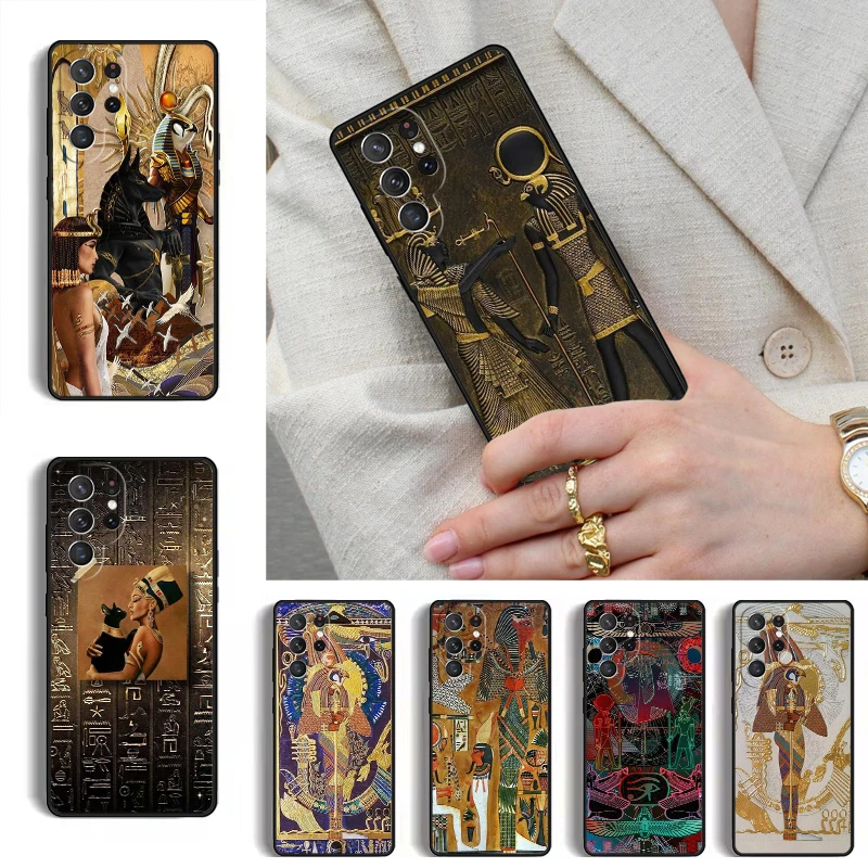 Egypt Mural Phone Case for Samsung Galaxy S26 S25 Ultra S24 S23 S22 S21 Plus Note 10 Bumper Cover