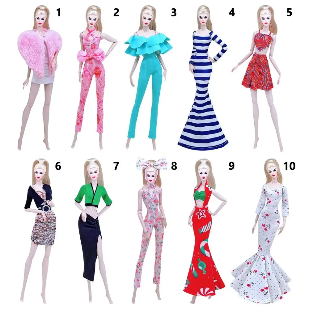 Fashion Doll Elegant Dresses Casual Wears DIY Accessories Princess Tops Skirt Kids Toys Mini for 1/6 BJD 30cm Dolls