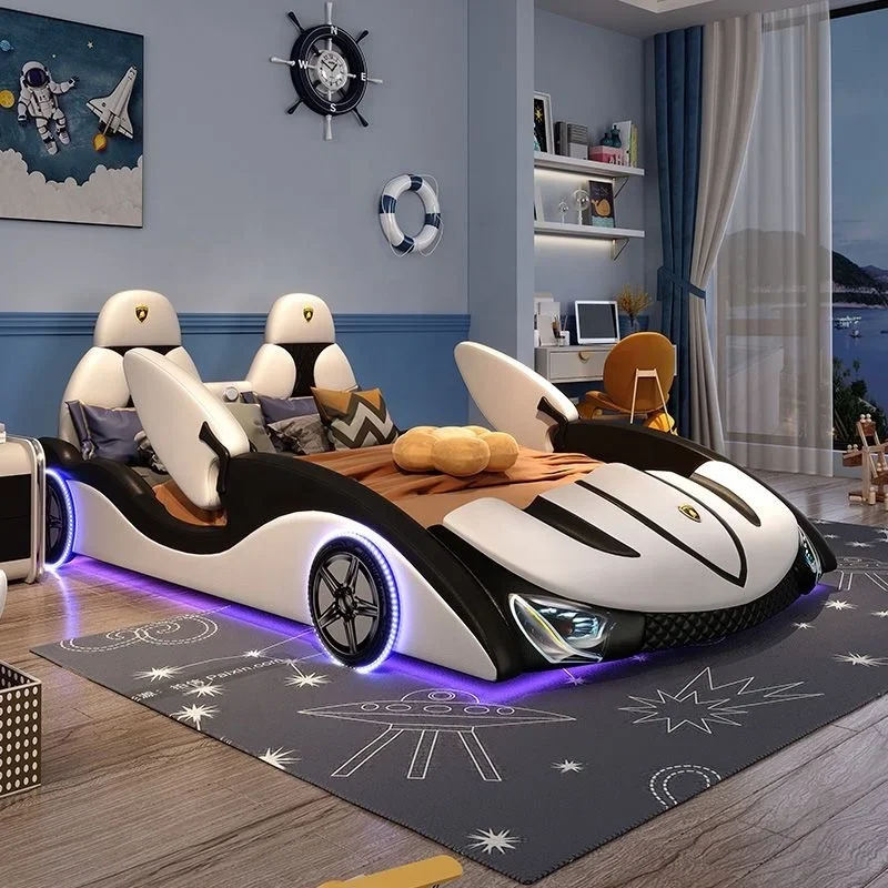 Kinderbed massief houten vangrail