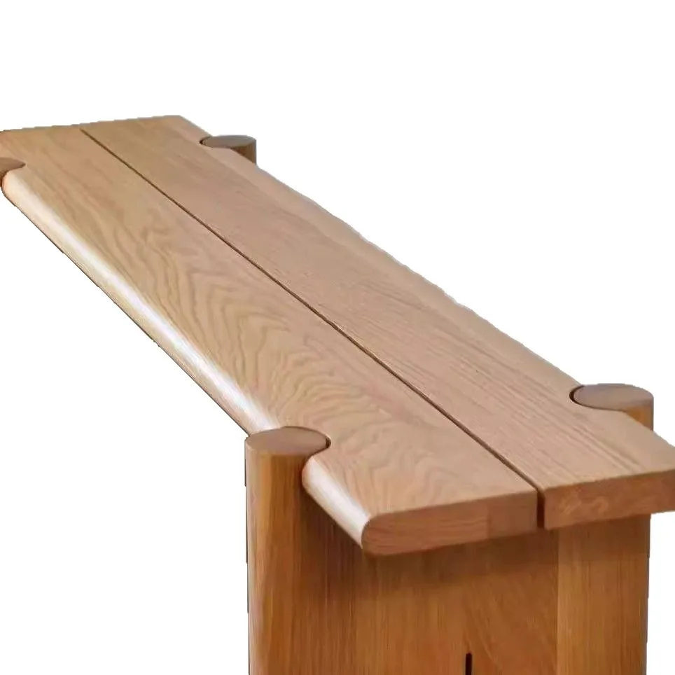 All solid wood bench Log modern style Japanese-style shoe changing stool Simple dining stool Household low stool