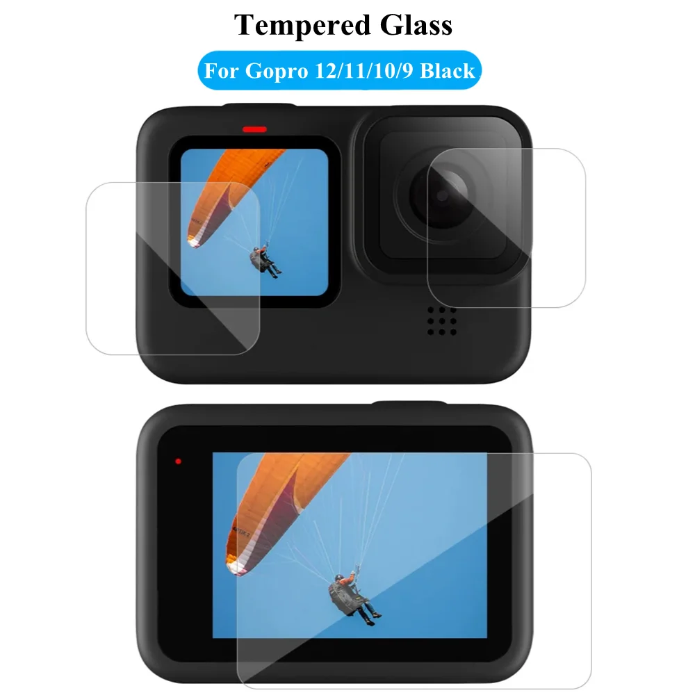 Tempered Glass Screen Protector for GoPro Hero 12 11 10 9 Black Lens Protection Protective Film for Gopro 10 Camera Accessories