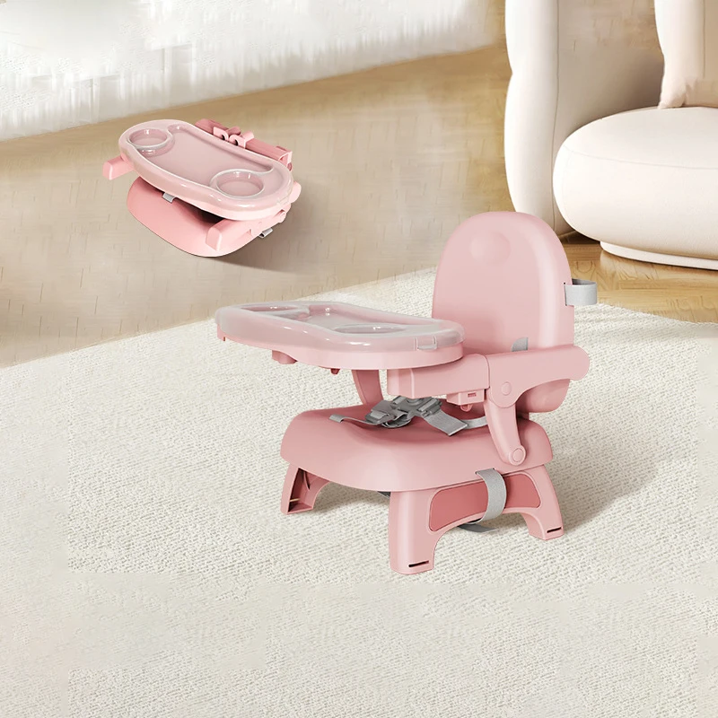 مقعد معزز لتغذية الأطفال بتصميم عصري مع طاولة طعام للاستخدام الخارجي للأطفال والرضع