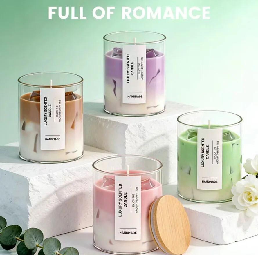 Candle Making Glass Jars - 12 Stück Hochwertige Borosilikatglas-Kerzengläser, Leere Kerzenhalter,