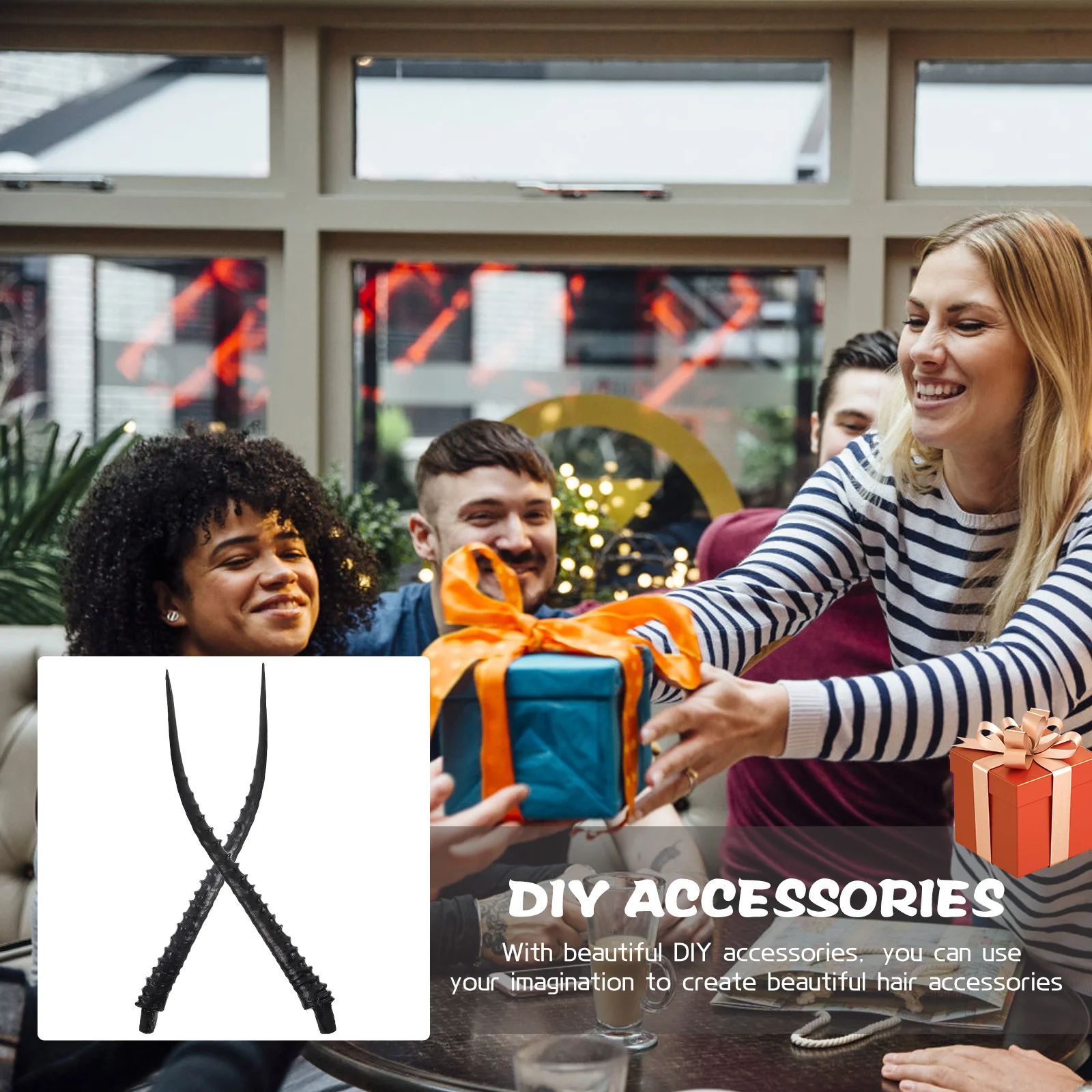 1 زوج الظباء القرن شكل سحر DIY إكسسوارات الشعر رائعة عصرية حزب مشبك شعر سحر دبابيس الشعر التبعي #1