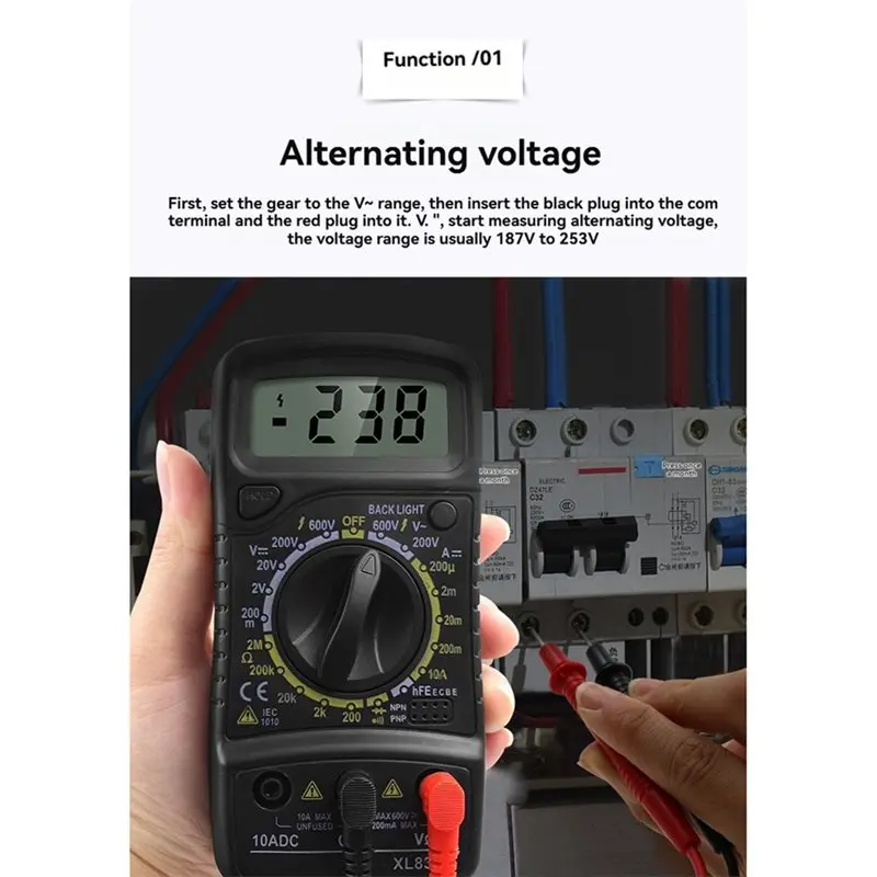 CQMF-XL830L 다기능 디지털 멀티미터 저항 전압 측정 AC/DC 볼트미터 DC 암미터 테스터