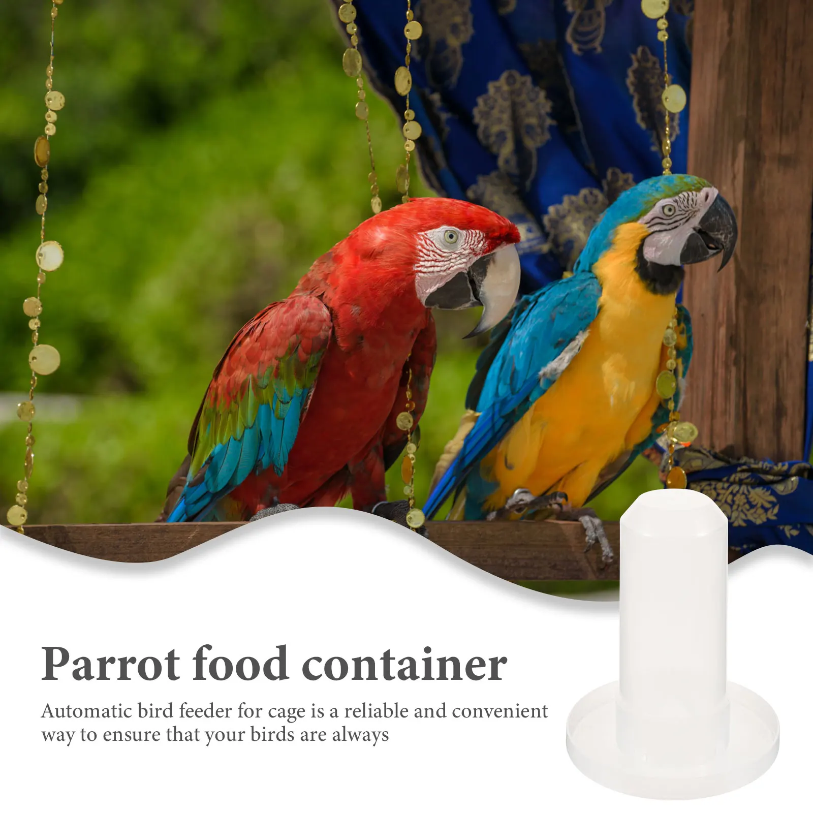 

Automatic Bird Water Feeder Cage Plastic Parakeet Container Large Capacity Indoor Cage Water Dispenser Bird Feeding Bowl