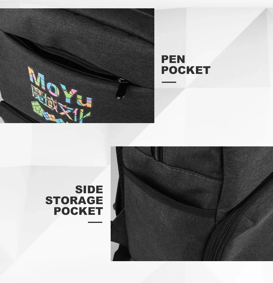 MoYu Rucksack Tasche Schwarz Professionelle Rucksack Tasche Für Magic Puzzle Cube 2x2 3x3x3 4x4 5x5 6x6 7x7 8x8 9x9 Schulter Tasche Handtasche – Detail 8