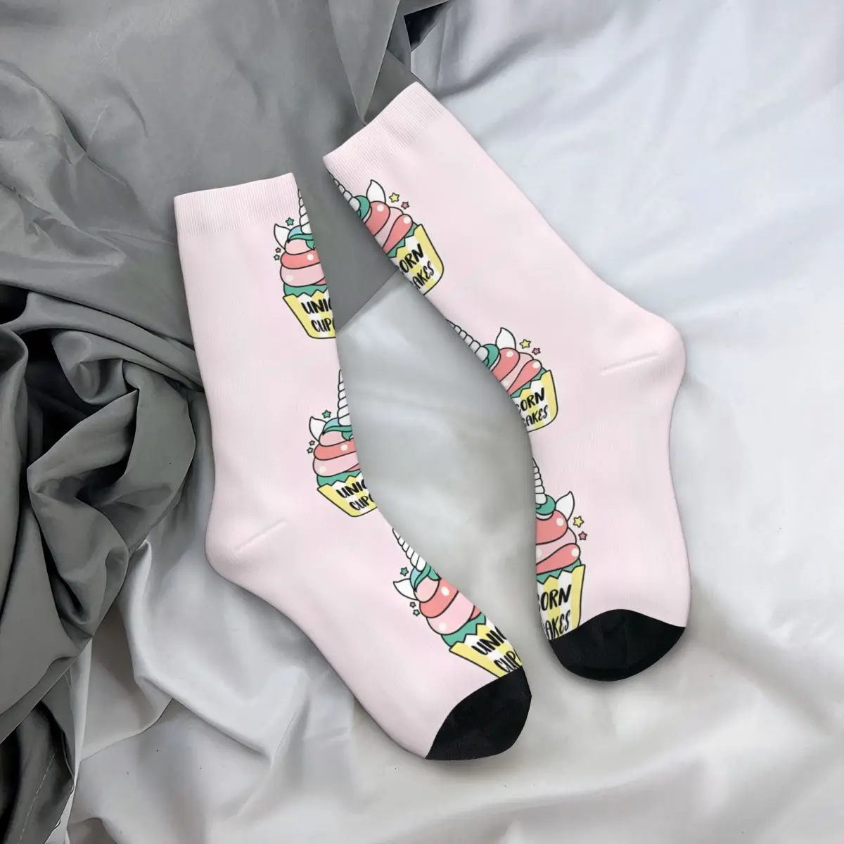 

Cupcake Unicorn Stockings Custom Fashion Socks Autumn Non Skid Socks Men Climbing Soft Socks