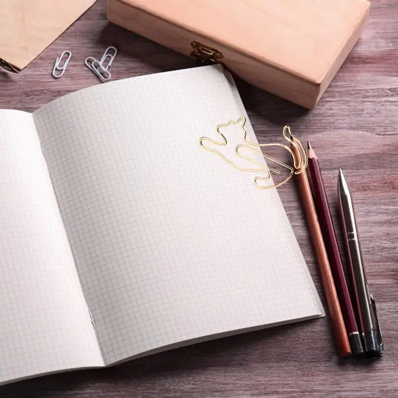 القط ورقة كليب المعادن الموثق كليب ، لطيف العلامات الكلب ، مقاطع الموثق الزخرفية ، مشبك ورق خاص