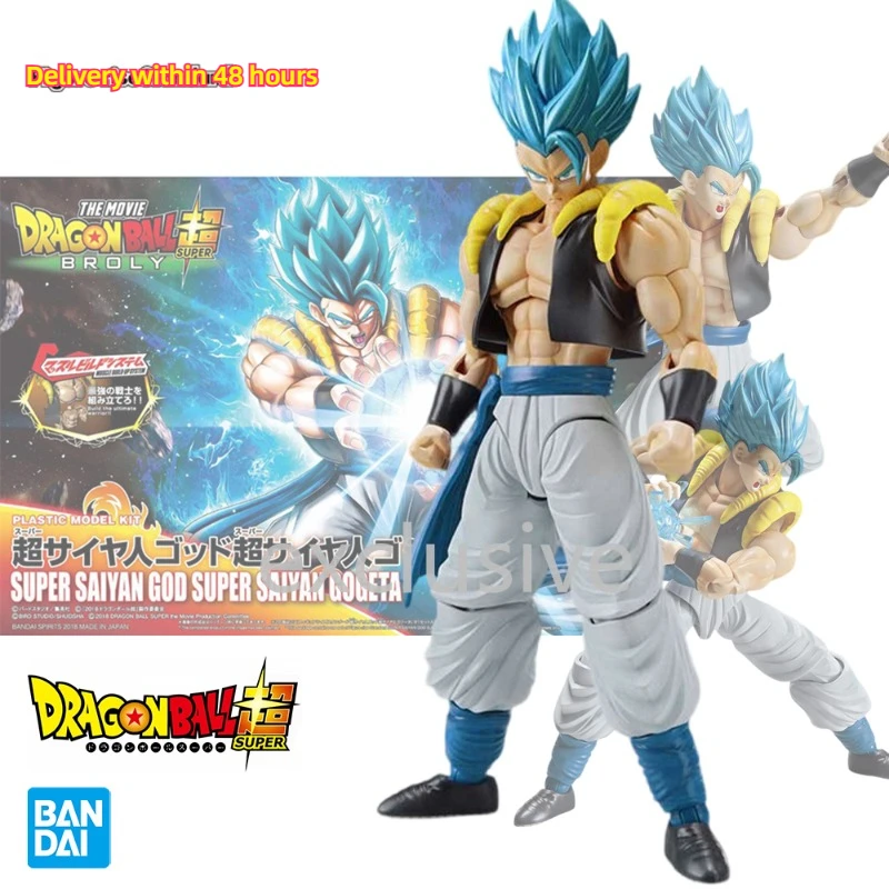 Bandai Genuine Dragon Ball Super Figure-rise Standard FRS Super Saiyan God Gogeta Anime Action Figure Assembly Model Toy Gifts