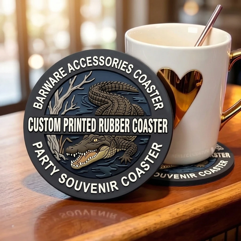 Custom Logo Round PVC Cup Coaster Anti‑slip Heat‑proof Drink Coaster Household Table Protector Home Decoration