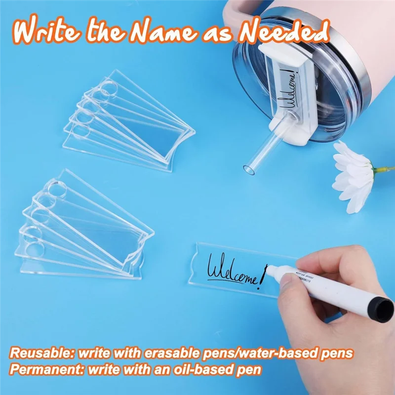 ABJY-30PCS حامل لوحات اسم أكريليك التسامي لـ #4