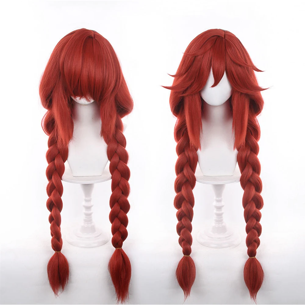 Anime Riyo Cosplay Wig Pigtail Version Scalp Top Halloween Edition Rido Sexy Red Heat Resistant Hair Wig