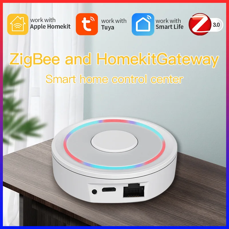 

Tuya APP HomeKit ZigBee 3.0 Protocol Gateway Hub Wireless Bridge Smart Home Wired Remote Control Works with Apple Alexa