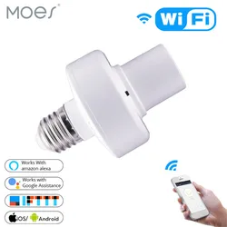 WiFi Smart Light Bulb Adapter Lamp Holder Base AC Smart Life/Tuya Wireless Voice Control with Alexa Google Home E27 E26 85-265V