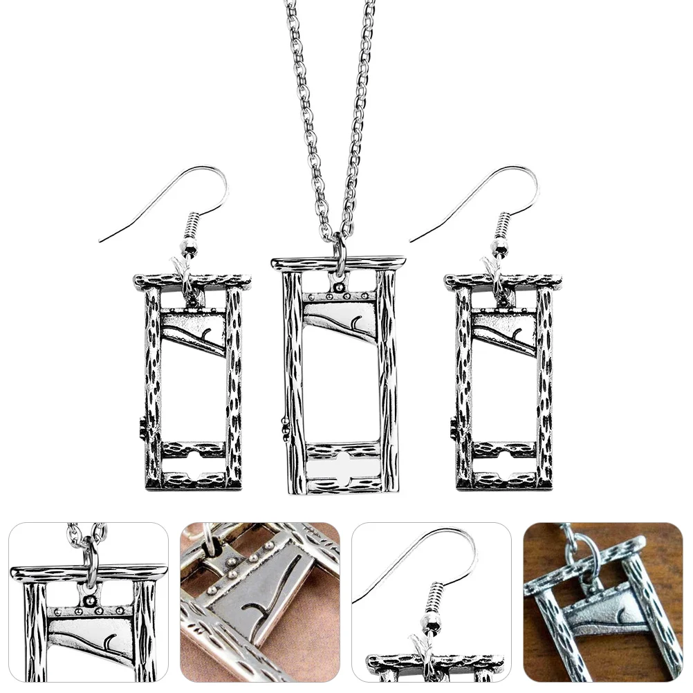 Necklaces Earrings and Set Guillotine Stylish Fashion Gothic Pendant Halloween Dark