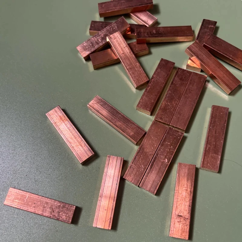 

200mm Red Copper Flat Bar & Square Rod / T2 Pure Copper Bar Stock - Custom Cut to Any Shape & Size (Length 200mm)
