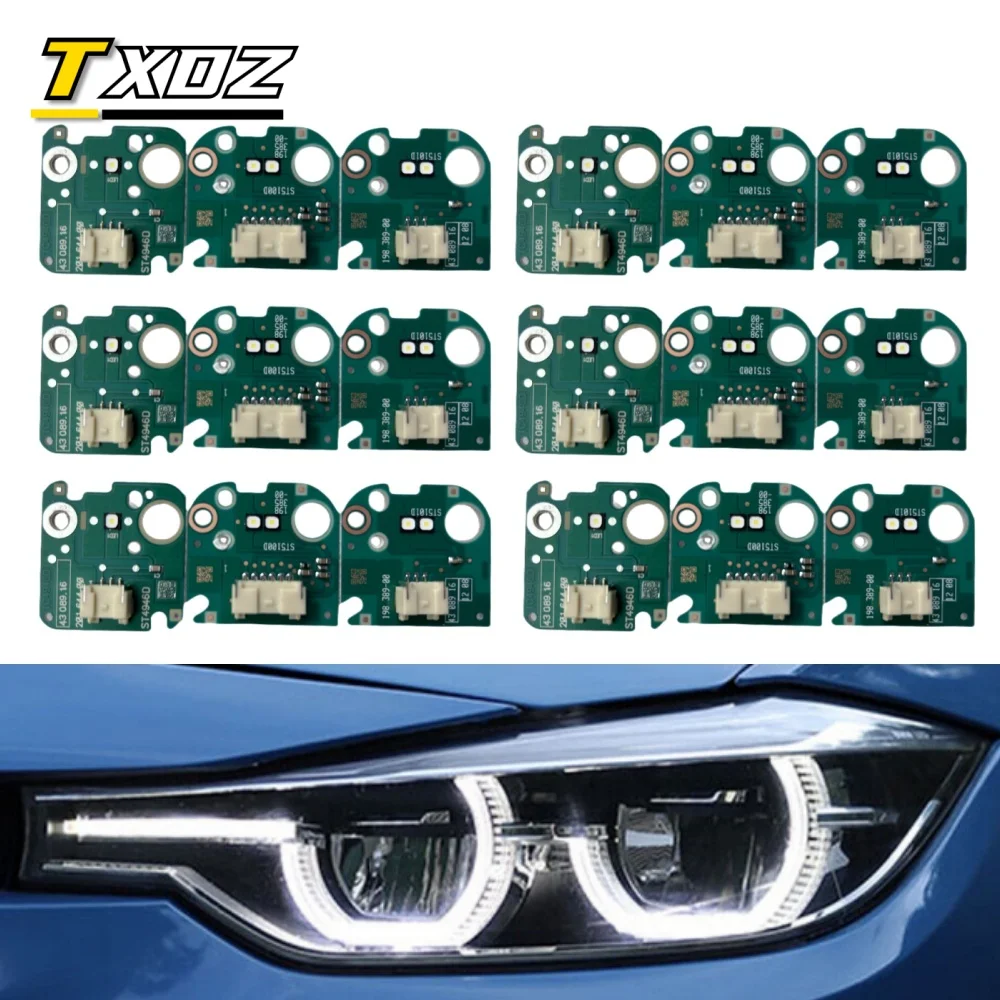 

6X White Angel Eye DRL Boards For 2016 2018 2017 BMW F30 F31 LCI 320i 330i 340i LED Headlight Daytime Running light Modules