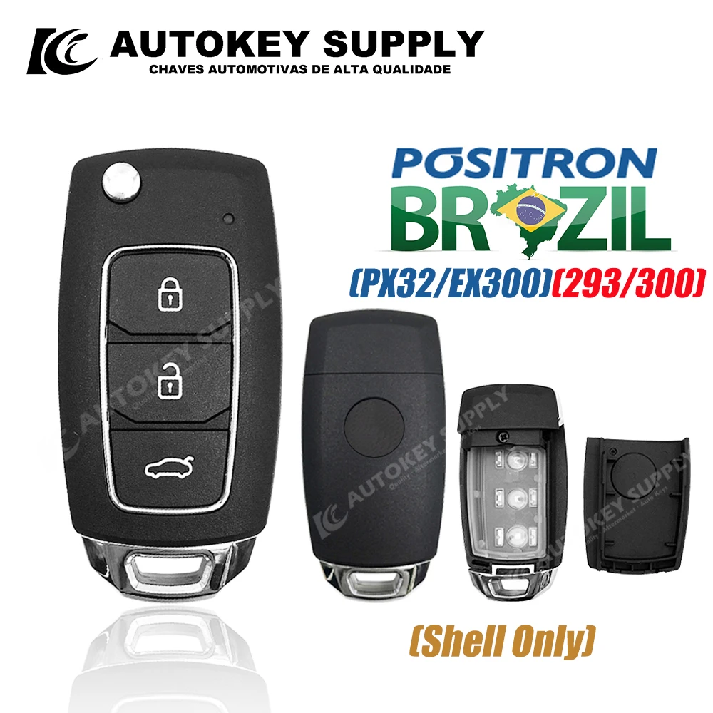 Autokeysupply High-Quality Remote Key Alarm System- Double Program (293/300) PX32 FX EX330 360 For Brazil Positron Flex